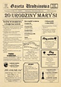 Personalizowany prezent na 20 urodziny Gazeta urodzinowa 20 Kronika 2006