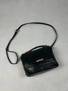 Piękna czarna skórzana torebka torebeczka na ramię do ręki