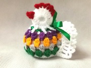 Ażurowa kurka szydełkowa - koszulka na jajko MAŁE 