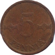 Finlandia 5 pennia z 1971 rok - OBEJRZYJ MOJĄ OFERTĘ
