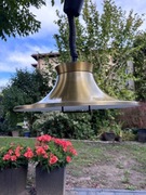 Duńska lampa złota retro prl space Age