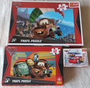 Zestaw Auta Disney puzzle 3x i książki 2x