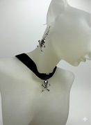 Choker + Kolczyki Czaszki