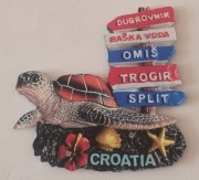 Magnes na lodówkę akrylowy Croatia Chorwacja Split Trogir Dubrovnik(4K)