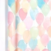 Papier do pakowania prezentów "Różnokolorowe balony", 70x100 cm.