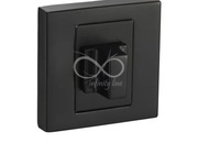 Klamka z rozetą Wc czarny mat Infinity line 