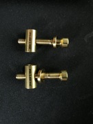 RISK tytanowe śruby M5 zacisk / zaciski trzpień  sztycy złoty / złote