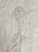 Aplikacja do naszycia haft DIY cekiny syrena