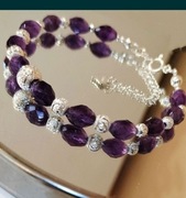 Bransoletka ze srebra S925 z ametystem 