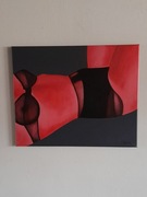 Kobieca sztuka współczesna akt, obraz akrylowy