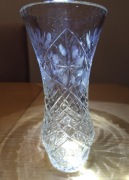 Wazon kryształowy z PRL 26 cm 