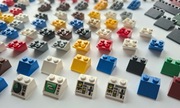 Duży mix klocków LEGO typu Skos i Skos Odwrócony_ponad 300 elementów