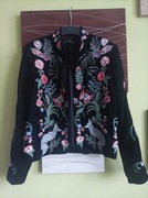 ZARA WOMAN WELUROWA MARYNARKA ROZ.S