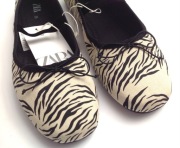 ZARA baleriny balerinki baletki w zwierzęcy deseń