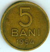 RUMUNIA 5 BANI 1954 - ładny stan