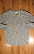 Sweter Jack and Jones r. L nieb-biały okrągły dekolt bawełna 