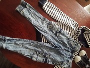 BOJÓWKI, jeans,  r. 134,cargo, super, cool club