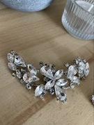 1 para nowa OZDOBA DO BUTÓW odpinane klipsy, cyrkonie i kryształki,4x8 cm