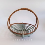 Koszyk wiklinowy z rączką miska kosz na owoce dekoracja boho