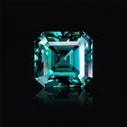 Diament Moissanit Szmaragd Asscher 6x6mm- 1CT VVS1-D