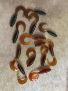 Przynęta ripper 13 sztuk pomarańczowo zielone z brokatem