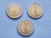 ZESTAW 3 MONETY 5 ZŁ.(2014 r.) -"25 LAT WOLNOŚCI". STAN MONET BARDZO DOBRY 