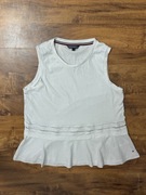 Bluzka z baskinką bluzeczka bez rękawów bawełniana Tommy Hilfiger XS 34
