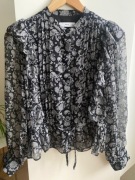 Koszula czarna we wzorki Mango 