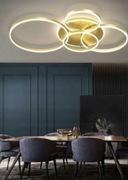 LAMPA LED RING ZŁOTA LAMPA Sufitowa LED Oprawa sufitowa + Pilot 60/50/40/30