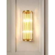 Ścienna lampa crystal szklany kinkiet do sypialni mosiądz