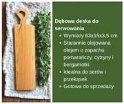 Deska do serwowania DĄB - rękodzieło
