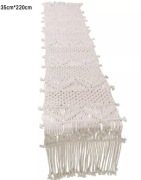 Bieżnik na stół ze sznurka makrama 35x220cm