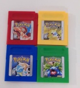 ZESTAW 4x POKEMON - Red, Yellow, Blue, Green - Gameboy Color