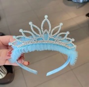 Korona Elsy niebieska Magiczna Opaska dla Małej Królowej Lodu nowa