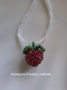 Naszyjnik handmade malinka jeżynka z drobnych koralików różne kolory 