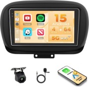 Hikity Android 15 Radio CarPlay Auto dla FIAT 500X 2014-2020