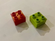 1 szt LEGO DUPLO klocek 2x2 kolor mix