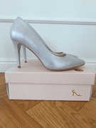 Szpilki perłowo-srebrne Sergio Leone EURO MODA