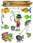 Wydruk jadalny cukrowy A4 premium włoski papier Modecor LOL wędkarz ryby 