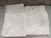 ZESTAW do medytacji, jogi -2 x spodnie Capsule białe (r. 42, 44) + 2 x szal