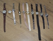 Zegarki damskie PRL nakręcane stan różny 10 sztuk