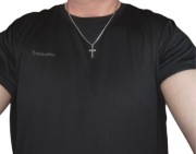 Naszyjnik Pancerka 55 cm 3 mm z Krzyżykiem – Stal + Prezent