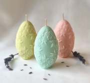 Świece Wielkanocne Jajka  Zestaw 3szt | Świece Sojowe Handmade  | Prezent