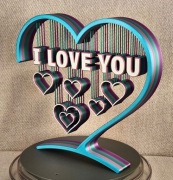 Serce I LOVE YOU 3D - Prezent na Walentynki | Silk