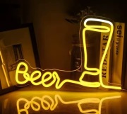 NEON BEER PIWO LAMPKA LED BAR PUB RESTAURACJA USB 