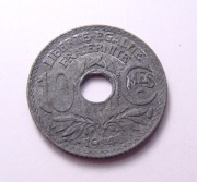 Francja 10 centimes 1941 ŁADNA!