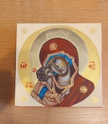 Ikona Matki Bożej Czułej 15x15 cm ręcznie pisana