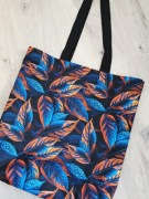 Torba na zakupy shopperka hand made motyw liści 