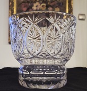 Duży kryształ waza / ponczarka /misa / wazon  owocarka, szlif  PRL ,vintage