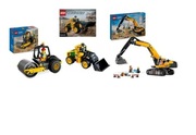 LEGO Zestaw Budowlany Koparka 60420, Walec 60401 , ŁADOWARKA 30433